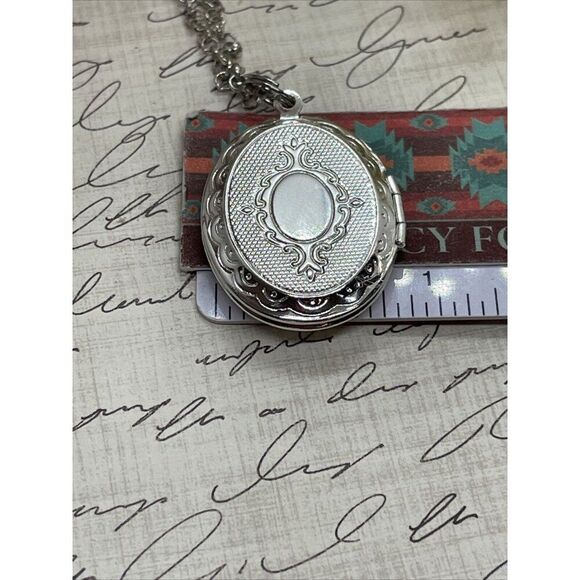 BLUE Rose White Mothers Day Cameo Locket Silver Easter Daughter Gift Wedding - Picture 9 of 10